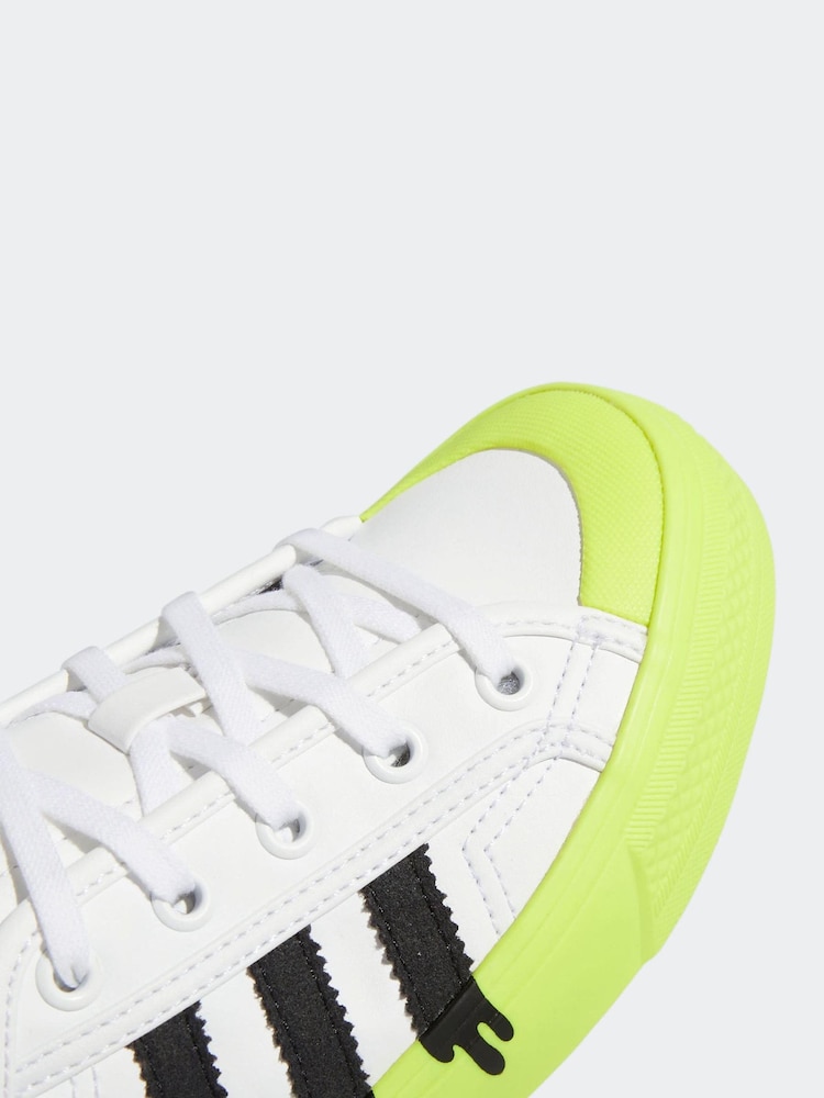 adidas Originals White Nizza Trainers - Image 7 of 7