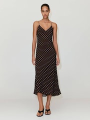 Buy Mango Brown Polka Dot Midi Slip Dress from the Next UK online shop