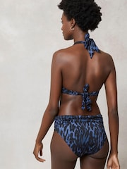 Marineblau/Animal - Mint Velvet Bauchformende Bikinihose - Bild 6 von 6