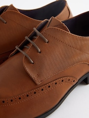 Tan Brown Brogue Shoes - Image 3 of 6