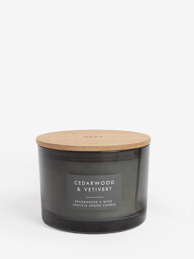 Grey Bronx Cedarwood and Vetiver Scented 3 Wick Candle - Image 3 of 3