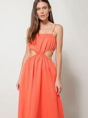 Line & Dot Tangerine Orange Skyler Maxi Dress - Image 3 of 3