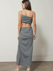 Line & Dot Grey Mila Midi Dress - Image 2 of 4