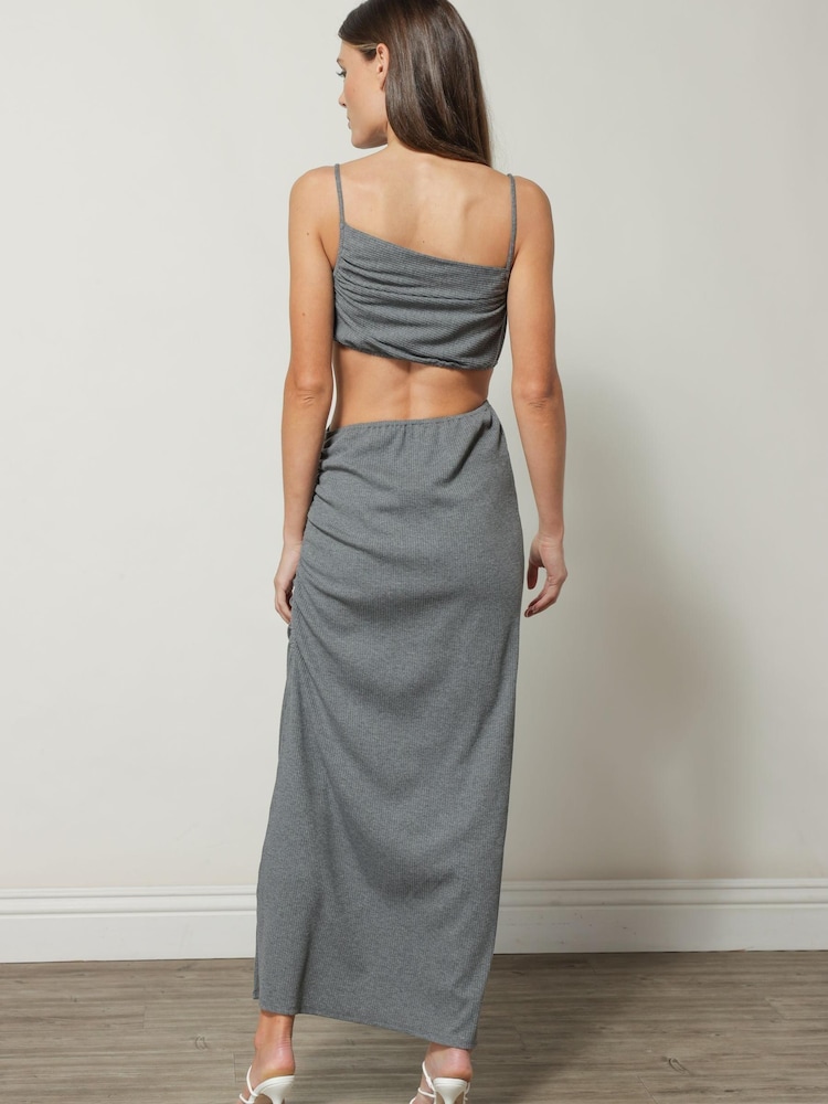 Line & Dot Grey Mila Midi Dress - Image 2 of 4