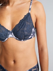 B By Ted Baker Ungepolsterter Bügel-BH, Marineblau/Flieder-Violett - Bild 2 von 8