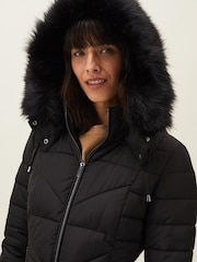 Phase Eight Black Georgie Maxi Puffer Coat - Image 4 of 8