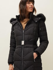 Phase Eight Black Georgie Maxi Puffer Coat - Image 5 of 8