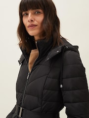 Phase Eight Black Georgie Maxi Puffer Coat - Image 7 of 8