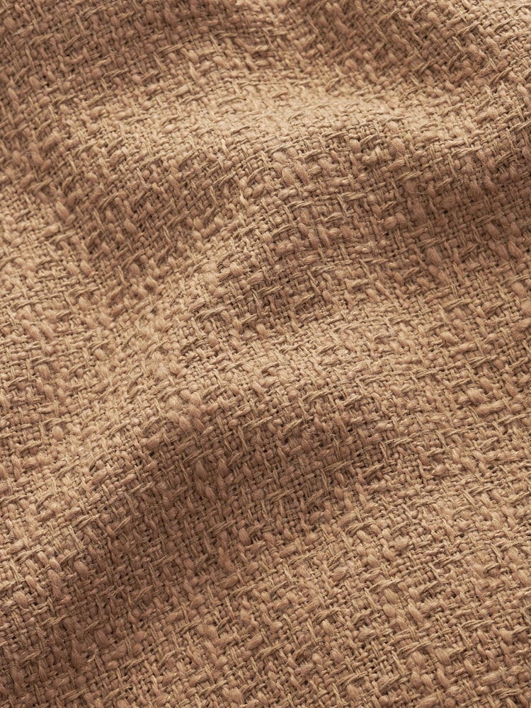 Camel Brown Bouclé Shacket - Image 2 of 7 Camel Brown Bouclé Shacket - Image 2 of 7