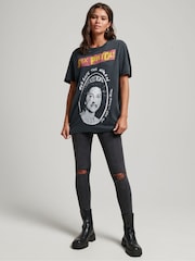 Superdry Black Grey Sex Pistols Limited Edition Band T-Shirt - Image 2 of 4