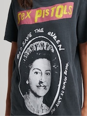 Superdry Black Grey Sex Pistols Limited Edition Band T-Shirt - Image 5 of 5