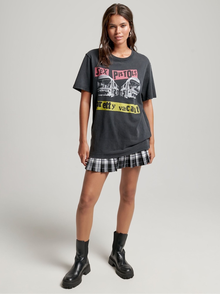 Superdry Black/Yellow Sex Pistols Limited Edition Band T-Shirt - Image 1 of 4