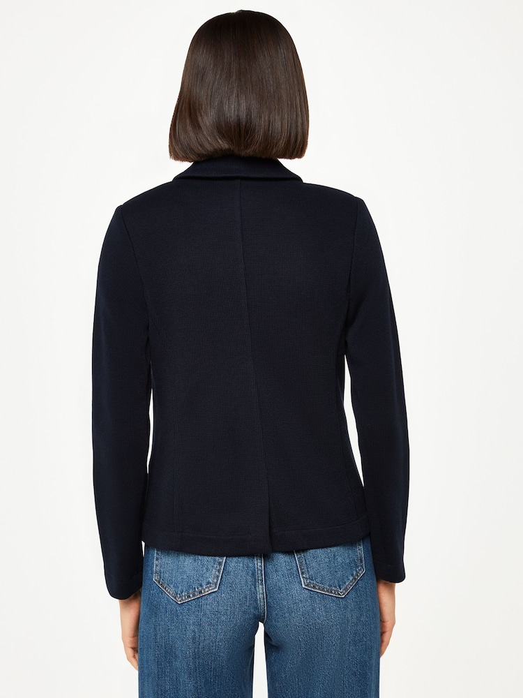 Blau - Whistles Slim Fit Jacke aus Jersey - Bild 2 von 5 Blau - Whistles Slim Fit Jacke aus Jersey - Bild 2 von 5