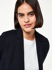 Whistles Blue Slim Jersey Jacket - Image 4 of 5