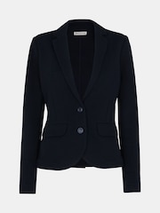 Whistles Blue Slim Jersey Jacket - Image 5 of 5
