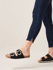 Rinse Blue Cropped Denim Jersey Leggings - Image 5 of 6