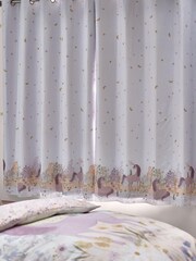 Multi Unicorn Waffle Eyelet Blackout Curtains - Image 2 of 5