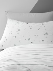 Bianca Grey Kids Stars 100% Cotton Duvet Cover And Pillowcase Set - Image 4 of 5