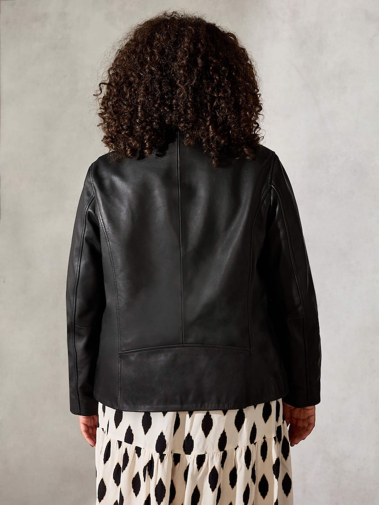 Live Unlimited Black Curve Leather Jacket - Image 2 of 10 Live Unlimited Black Curve Leather Jacket - Image 2 of 10