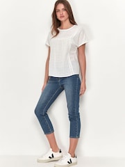 M&co Petite Top mit Lochstickerei, Weiss - Bild 2 von 3