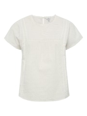 M&co Petite Top mit Lochstickerei, Weiss - Bild 3 von 3