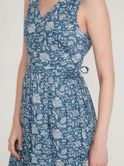 M&Co Blue Floral Print Midi Sundress - Image 3 of 4