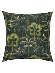 Evans Lichfield Forest Green Palms Outdoor Polyester Filled Cushion - Image 2 of 5