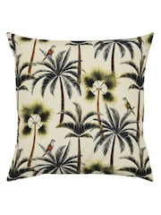 Evans Lichfield Forest Green Palms Outdoor Polyester Filled Cushion - Image 3 of 5