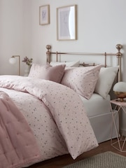2 Pack Pink/White Ditsy Floral Reversible Duvet Cover and Pillowcase Set - Image 3 of 8