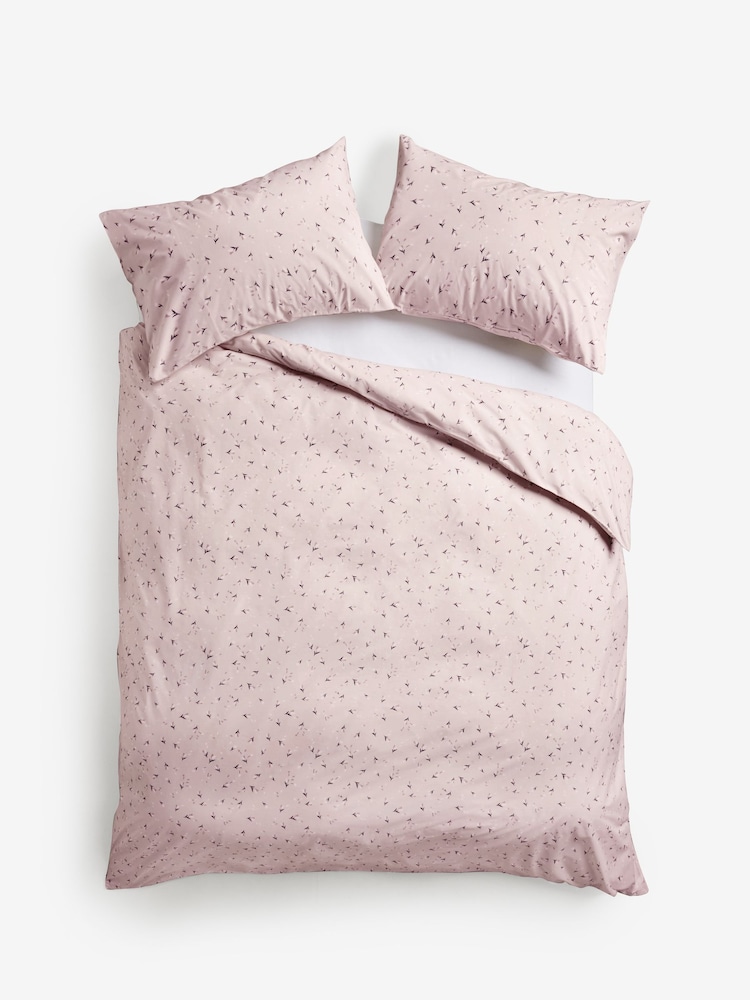 2 Pack Pink/White Ditsy Floral Reversible Duvet Cover and Pillowcase Set - Image 6 of 8