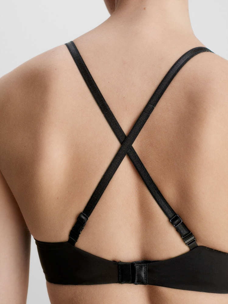 Zwart - Calvin Klein - Verleidelijke comfortabel licht liftende demi-beha - Image 3 of 5