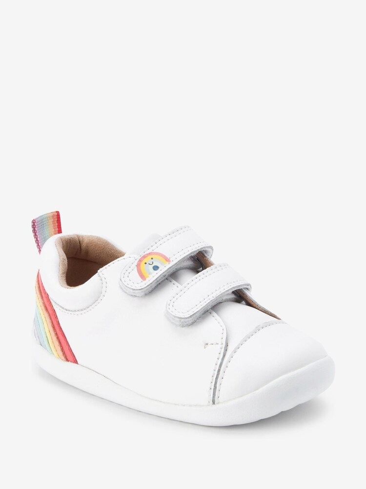 Weiß Leder - Erste Laufschuhe Regenbogen-Sneaker - Bild 2 von 6