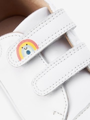White Leather Standard Fit (F) First Walker Rainbow Trainers - Image 4 of 6
