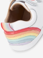 White Leather Standard Fit (F) First Walker Rainbow Trainers - Image 5 of 6
