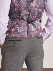 Navy Blue Nova Fides Herringbone Waistcoat - Image 5 of 7