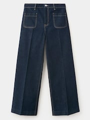 Mango Blue Jessie Cropped Straight Leg Jeans - Image 5 of 7