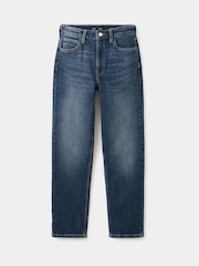 Mango Blue Sienna Cropped Straight Leg Jeans - Image 5 of 7