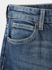 Mango Blue Sienna Cropped Straight Leg Jeans - Image 6 of 7