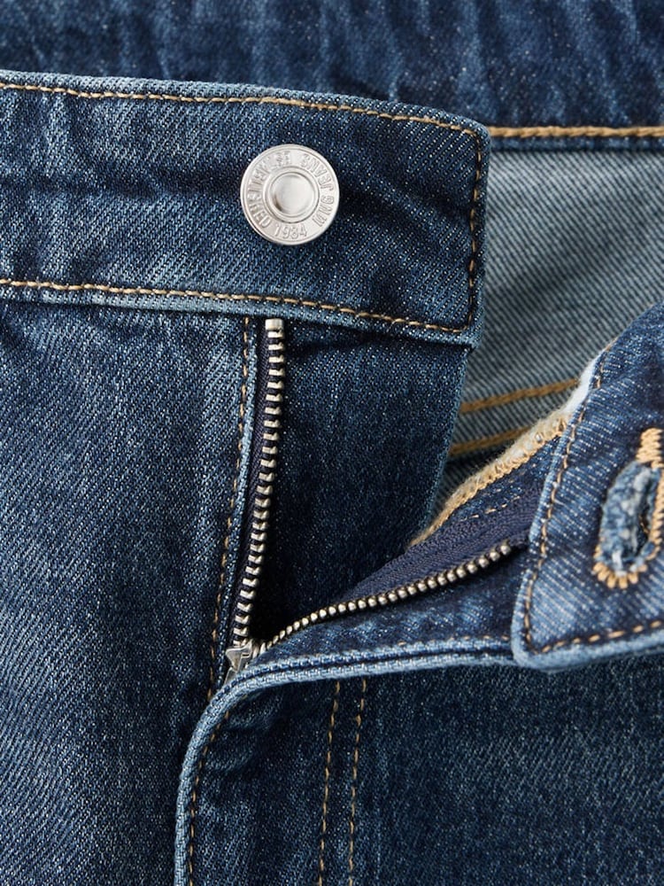 Mango Blue Sienna Cropped Straight Leg Jeans - Image 7 of 7