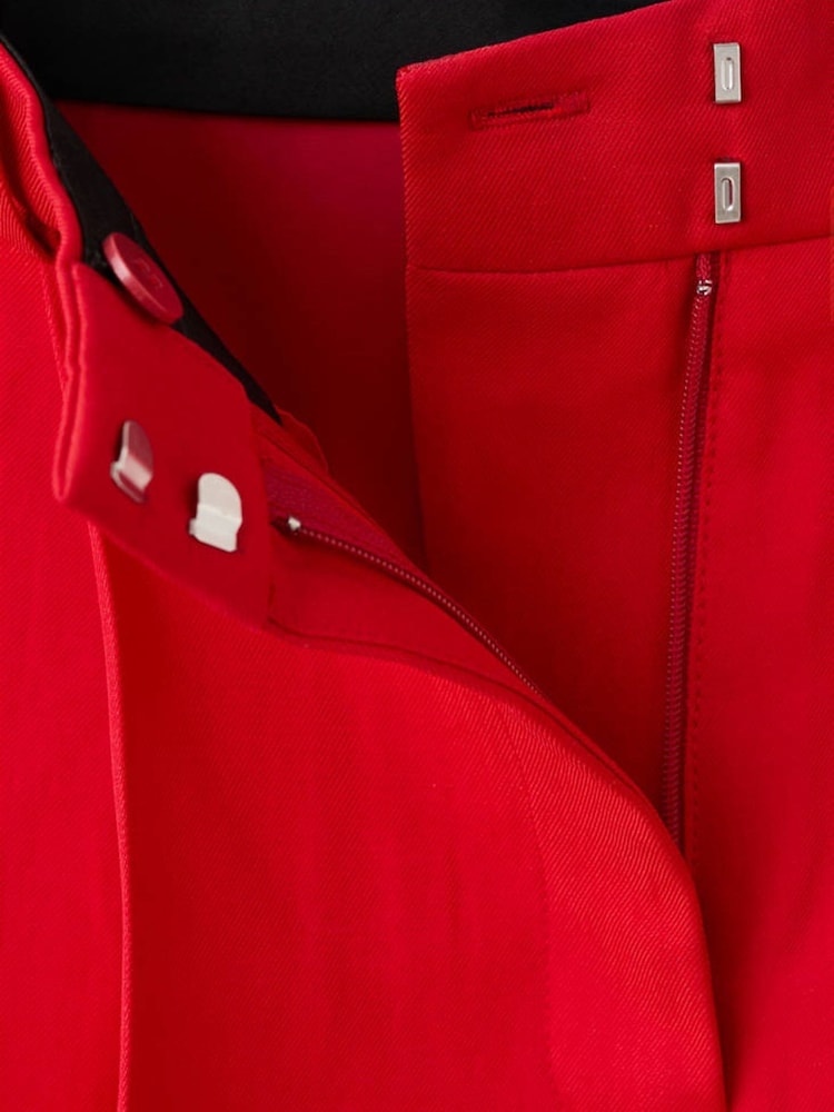 Mango Red Pleated Bermuda Shorts - Image 7 of 7 Mango Red Pleated Bermuda Shorts - Image 7 of 7