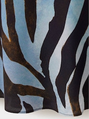 Mango Blue Sheer Printed Mini Dress - Image 6 of 7