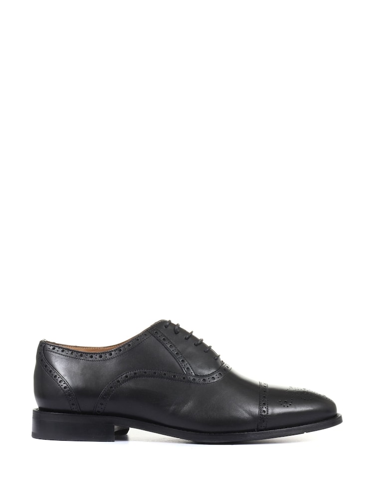 Negro - Zapatos de vestir negros con cordones y diseño de cuero Gents de Jones Bootmaker - Imagen 2 de 6