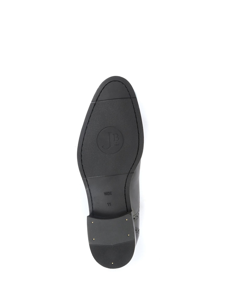 Negro - Zapatos de vestir negros con cordones y diseño de cuero Gents de Jones Bootmaker - Imagen 6 de 6