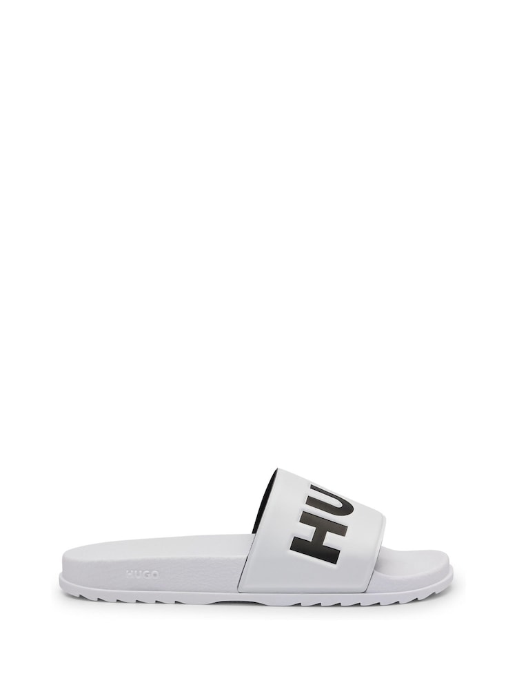 HUGO White Match it Slid Sandals - Image 2 of 5