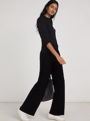 Baukjen Black Palazzo Trousers with Lenzing™ Ecovero™ - Image 3 of 4