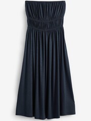 Navy Blue Jersey Bandeau Pull-On Dress - Image 4 of 4