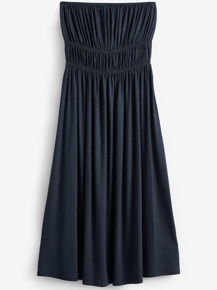 Marineblau/blau - Bandeau-Kleid zum Überziehen aus Jersey - Bild 4 von 4 Marineblau/blau - Bandeau-Kleid zum Überziehen aus Jersey - Bild 4 von 4