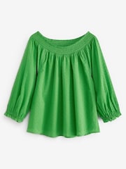 Green Half Sleeve Textured Top - Image 5 of 5