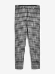 Grey Skinny Fit Check Suit: Trousers - Image 1 of 2