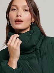 Superdry Green Short Down Puffer Coat - Image 4 of 6